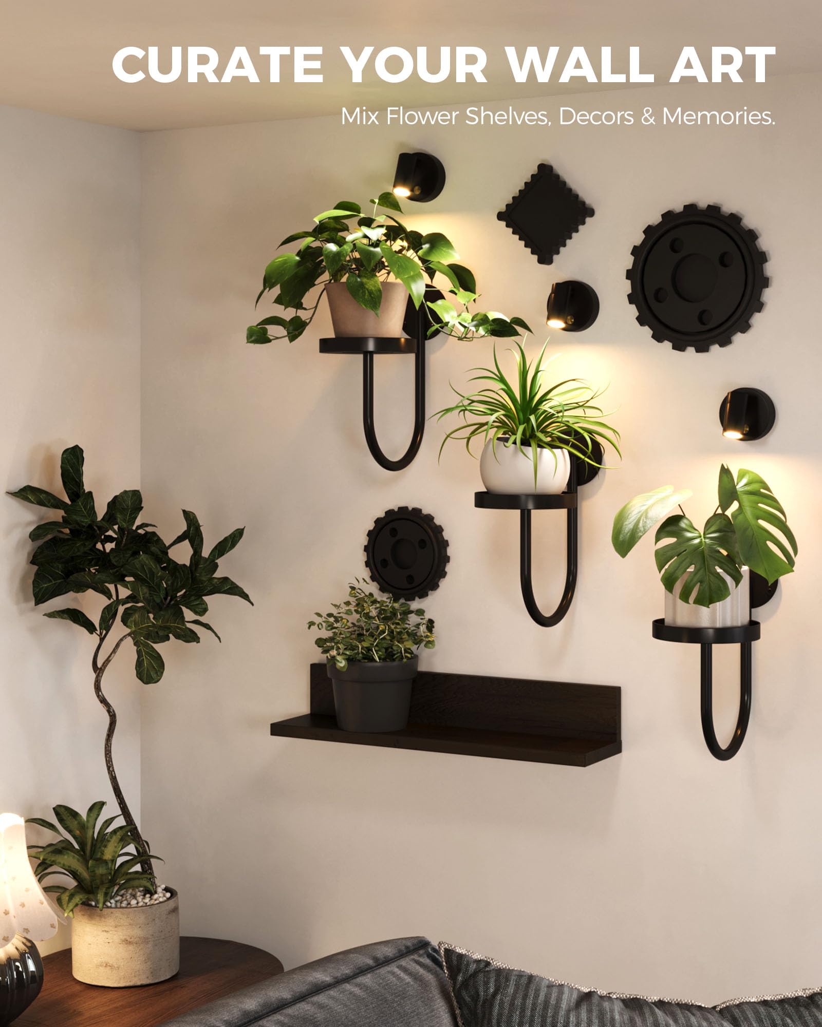 Bamworld window planter display brings natural light to plants by a sunny window.