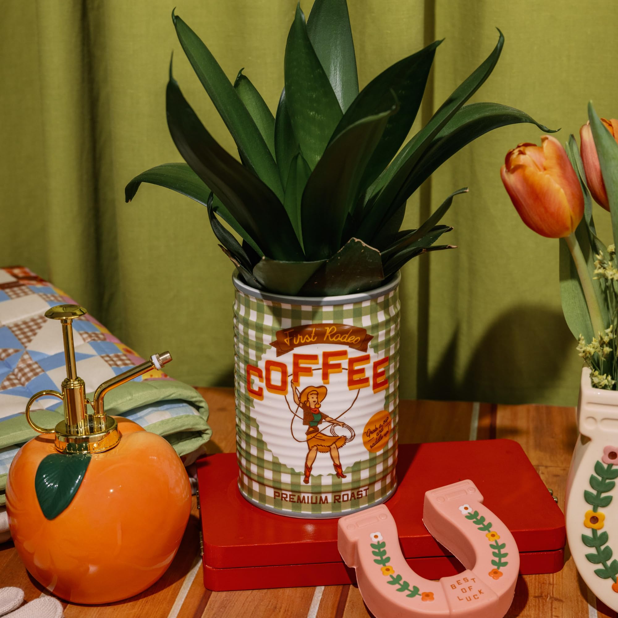 Ban-do planter filled with fresh bouquet as a decorative vase.