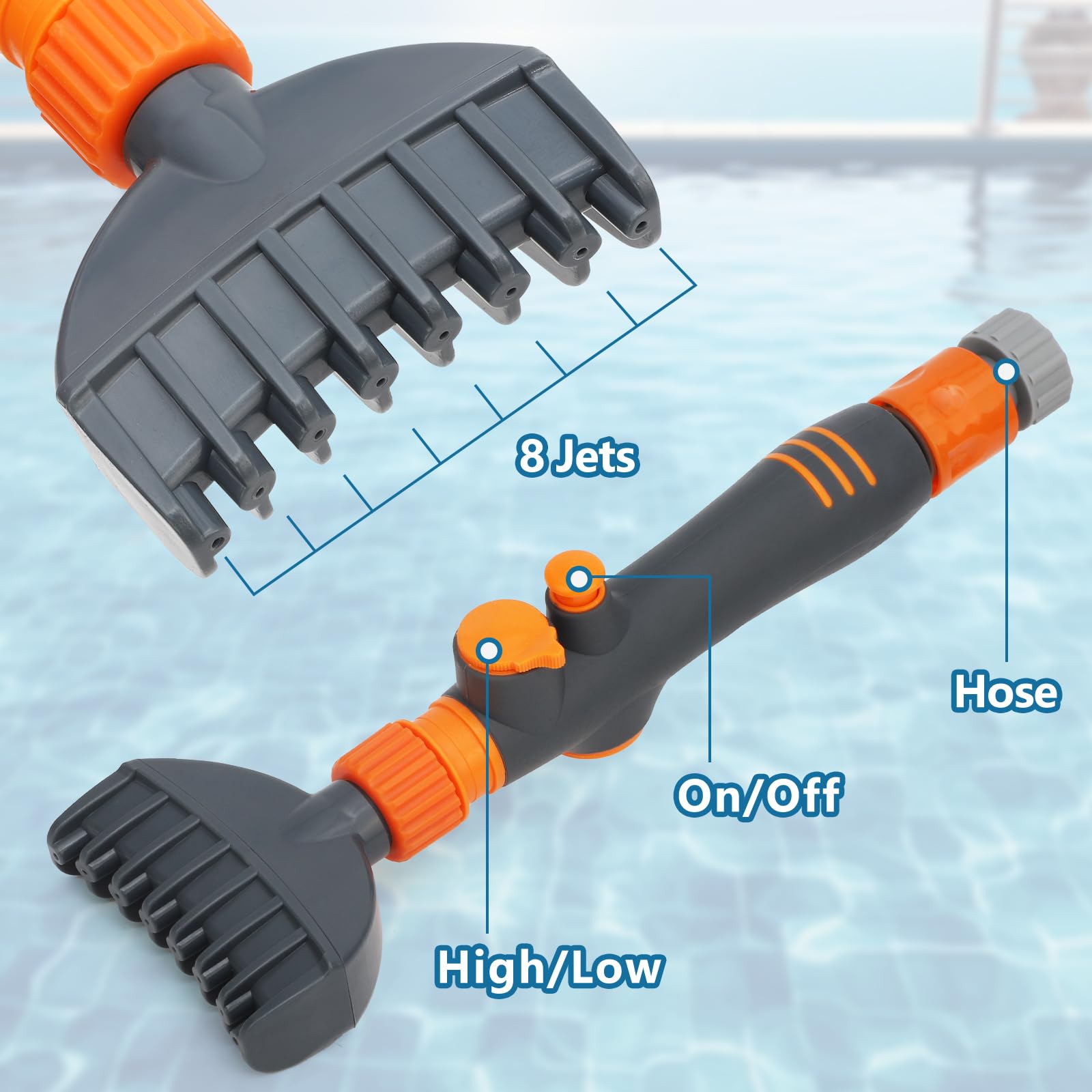 Spa filter being cleaned with Banax tool for better circulation