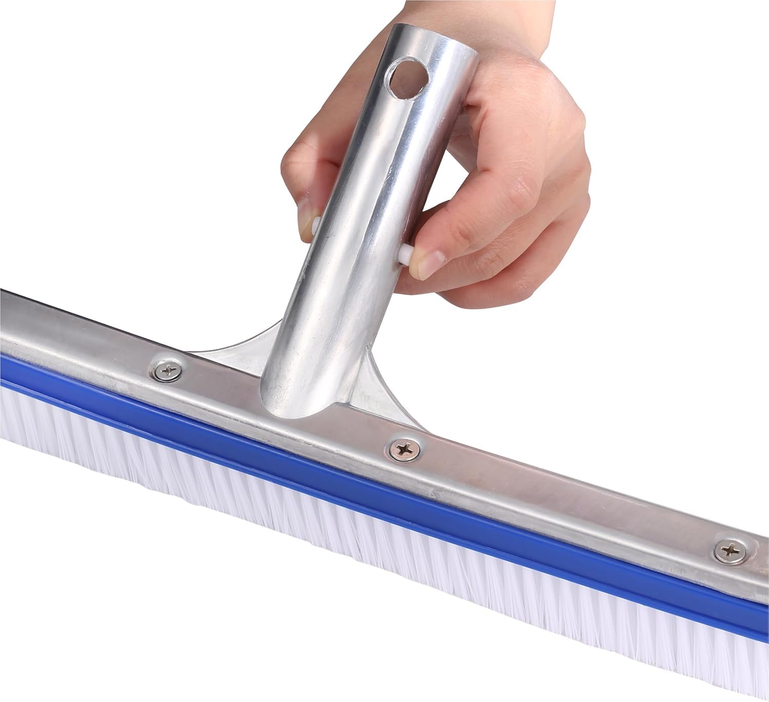 Banax pool brush head ez-clip-system allows quick, tool-free attachment.