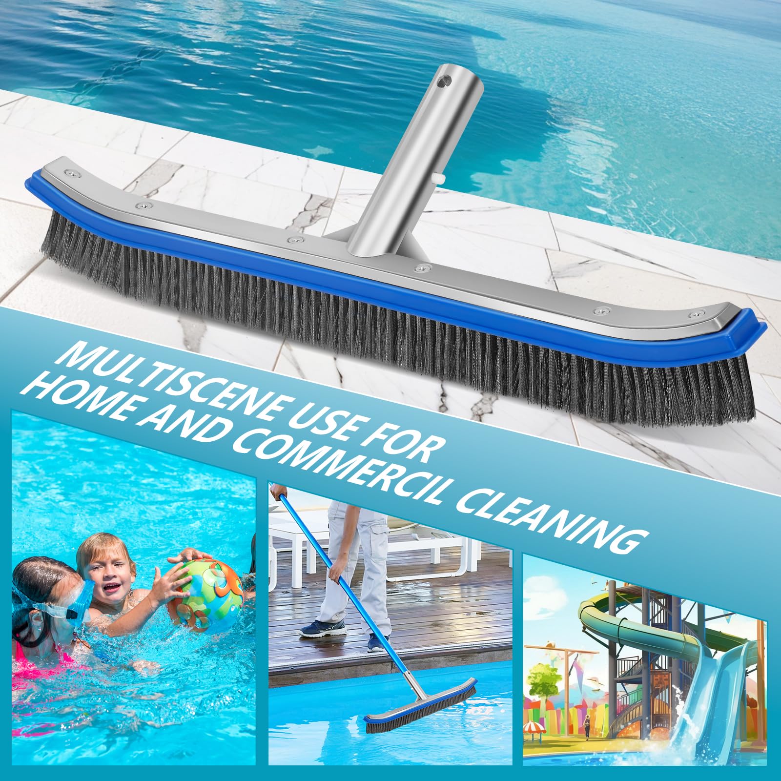 Banax pool brush head cleans floors walls tiles and steps efficiently