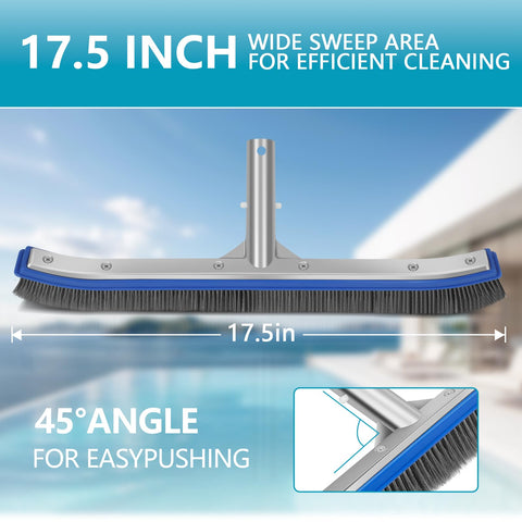 Banax pool brush head stainless steel bristles provide strong scrubbing power