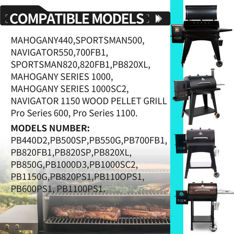 Banbitebq AC03P9 compatibility graphic highlighting Pit Boss series coverage