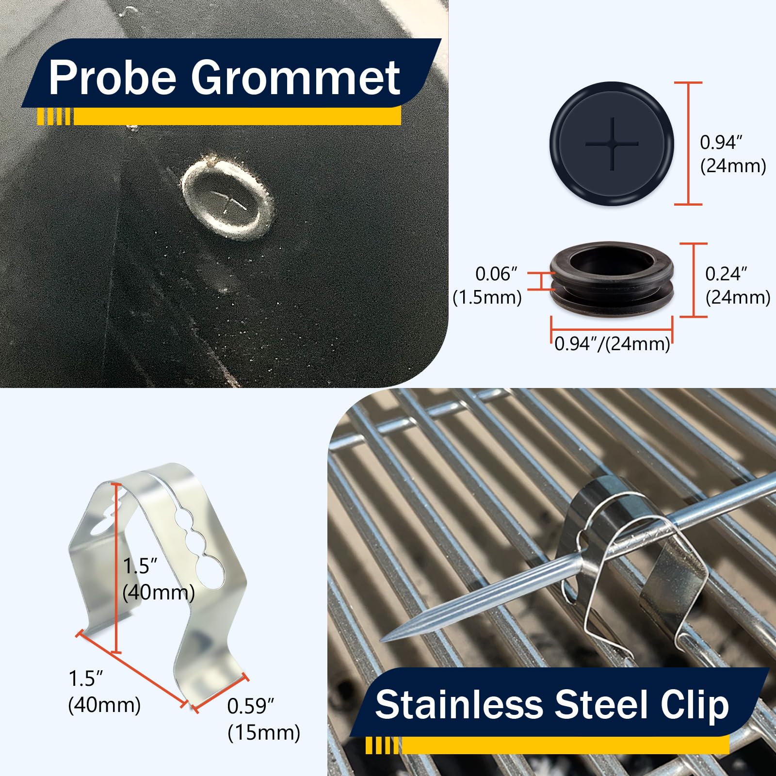 Banbitebq easy-clean probes—quick rinse after barbecue sessions.