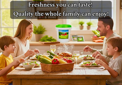 B&KM Farms family security collection conveys peace of mind through self-sufficient gardening.