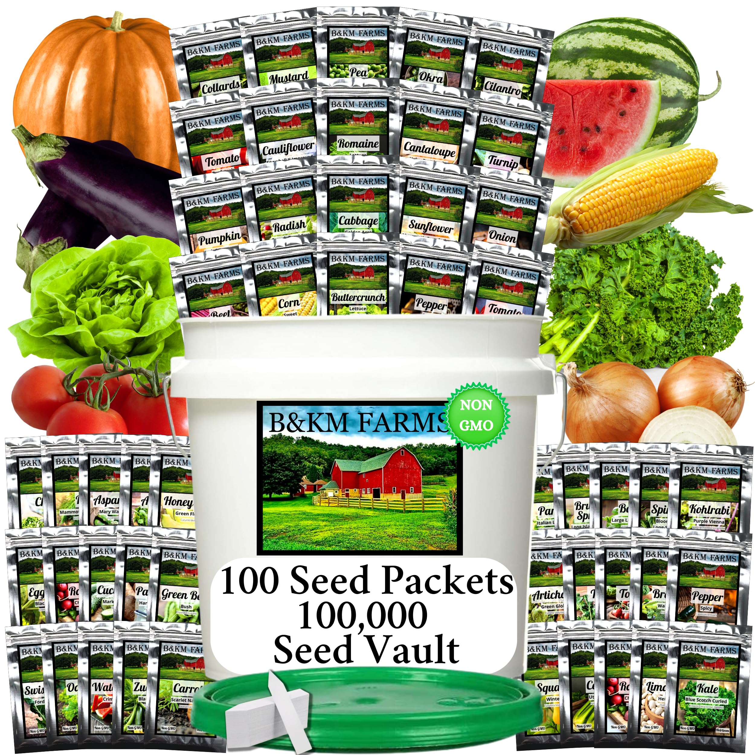 B&KM Farms survival seed kit cover highlights rugged storage for long-term resilience.