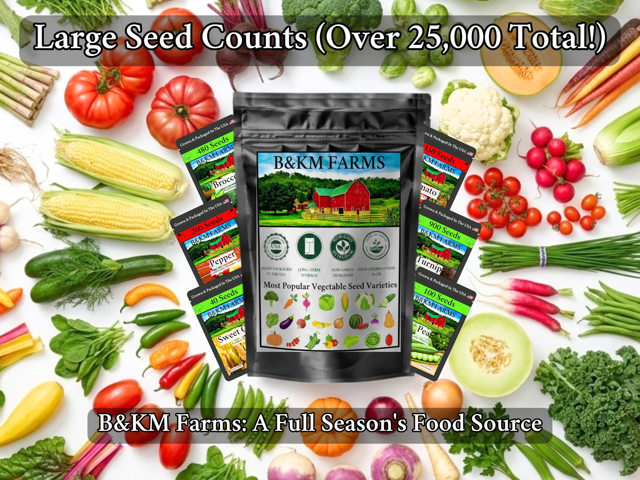 B&KM Farms complete home garden kit for year-round fresh produce.