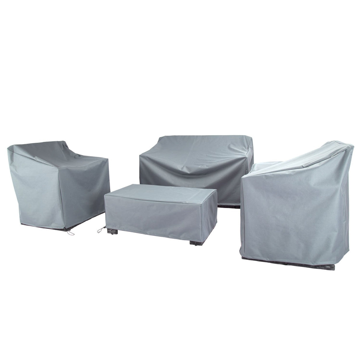 Baner Garden 4-piece cover set protects outdoor furniture from weather and dust.