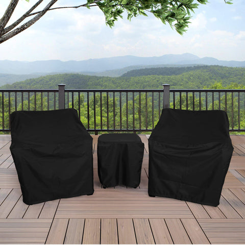 Baner Garden coffee table cover guards tabletop from dust and rain.