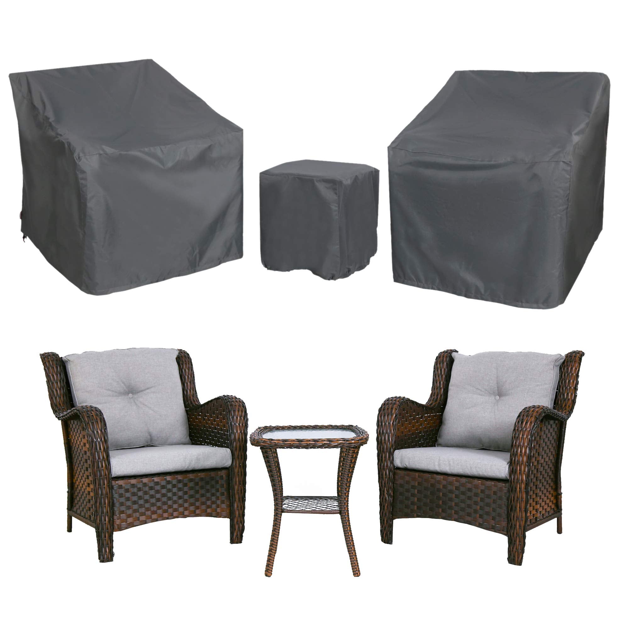 Baner Garden grey outdoor cover blends with patio décor.