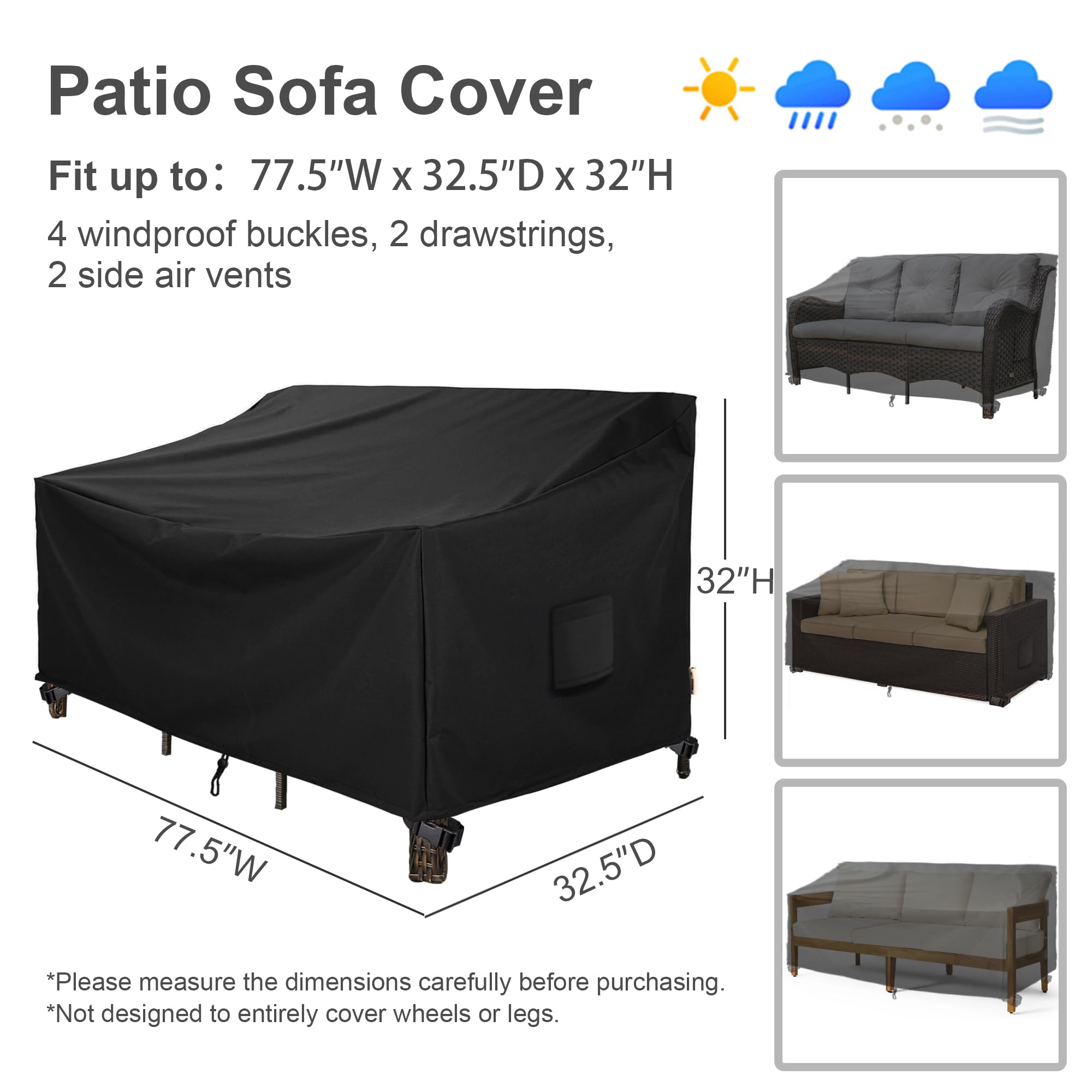 Baner Garden waterproof undercoating repels rain and snow on patio furniture.