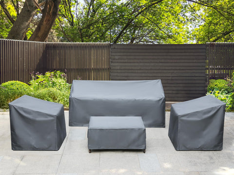Baner Garden right chair cover shields against rain and debris.