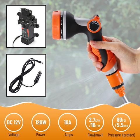 Bang4buck 12V water pump with multiple jets for versatile spray patterns