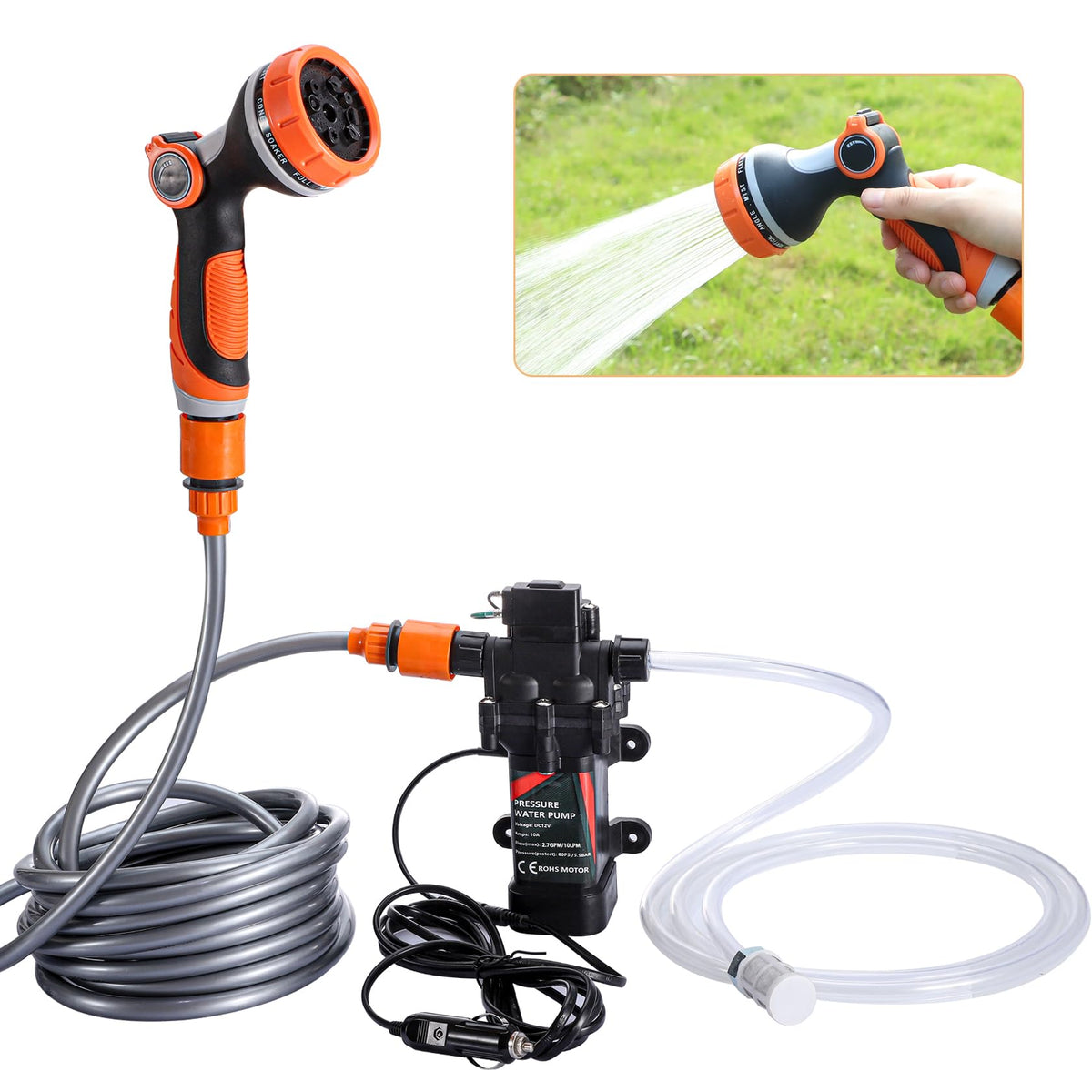 Bang4buck portable pressure washer pump in compact setup for on-the-go cleaning