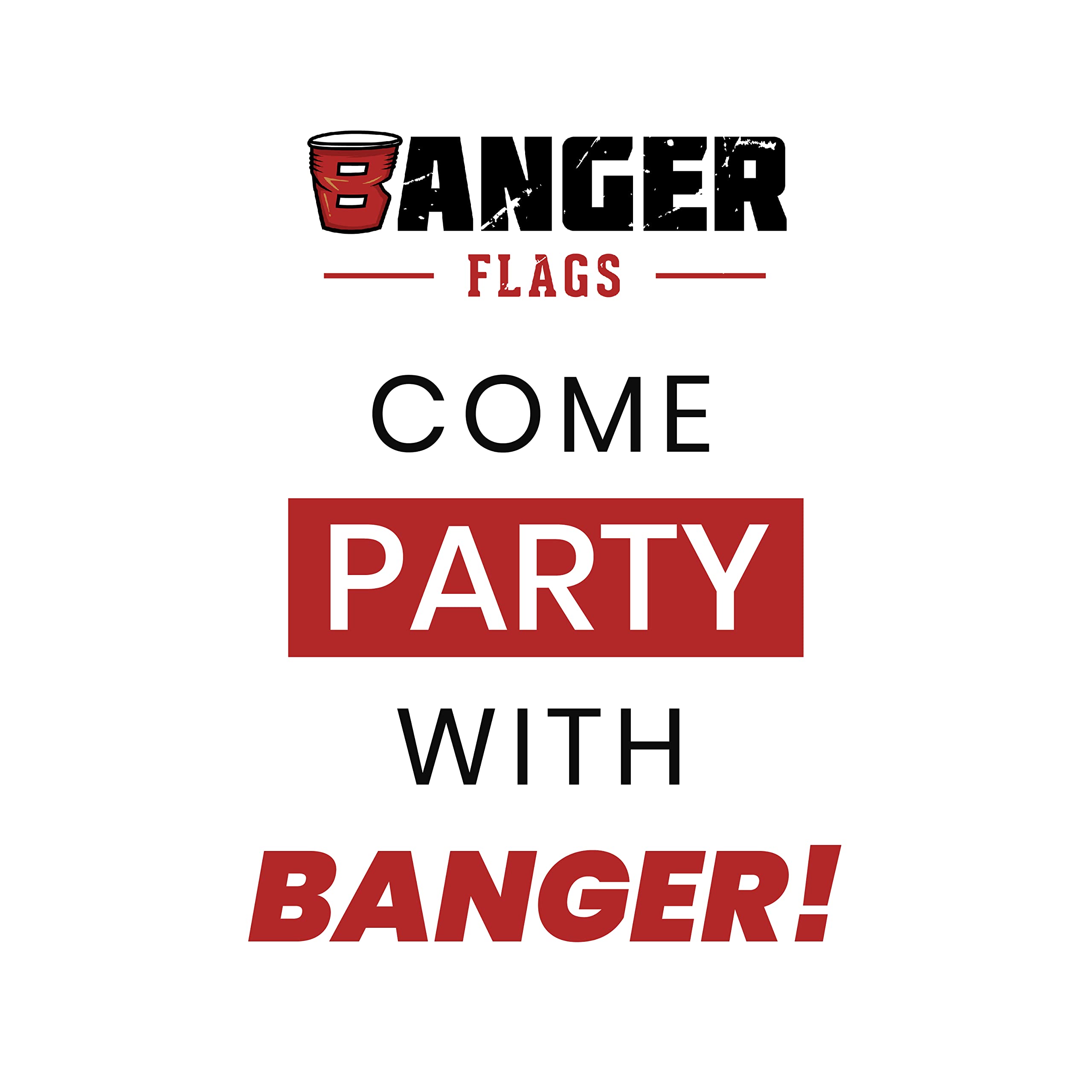Banger Flags college frat flag ready for durable outdoor display.