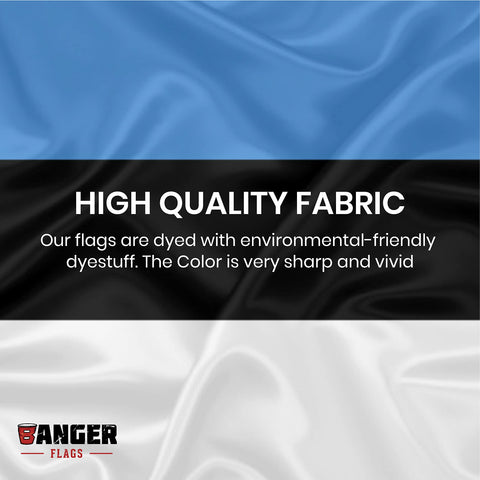 Banger Flags UV-resistant print preserves bright colors indoors.