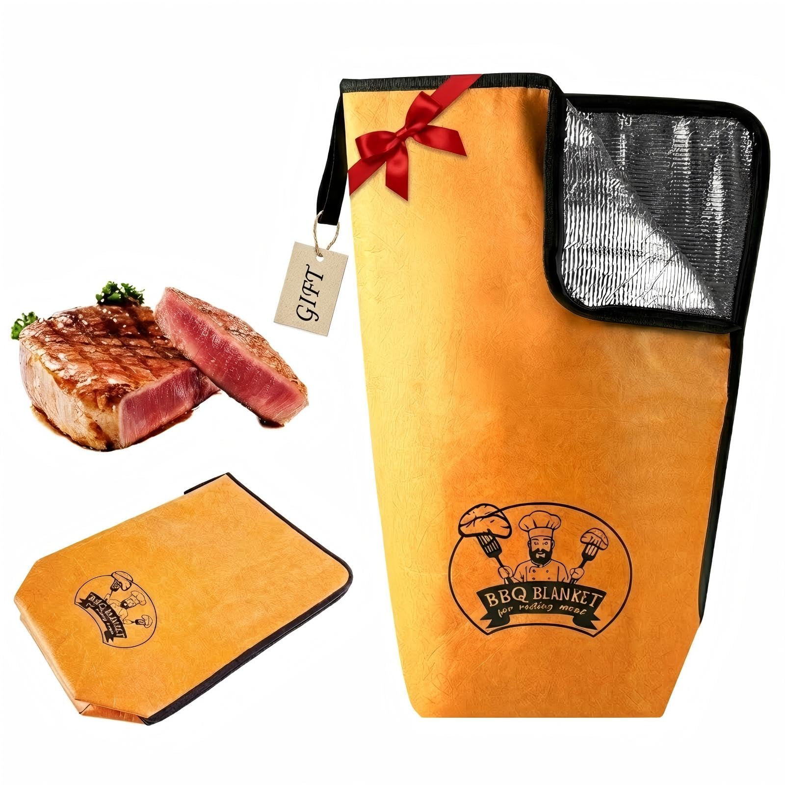 BANGIE 21-inch BBQ blanket with seamless bottom protects seats from grease during transport.