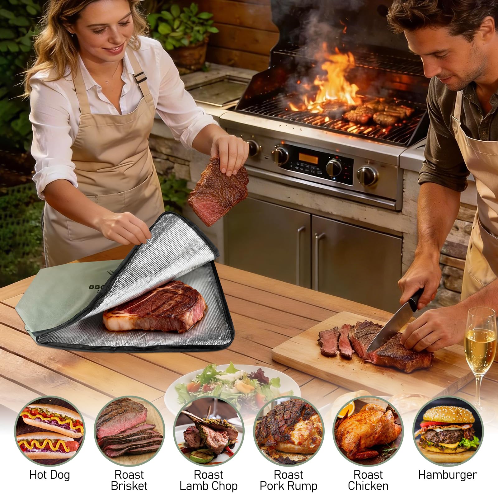 BANGIE BBQ Blanket easy-clean surface supports quick post-cook cleanup