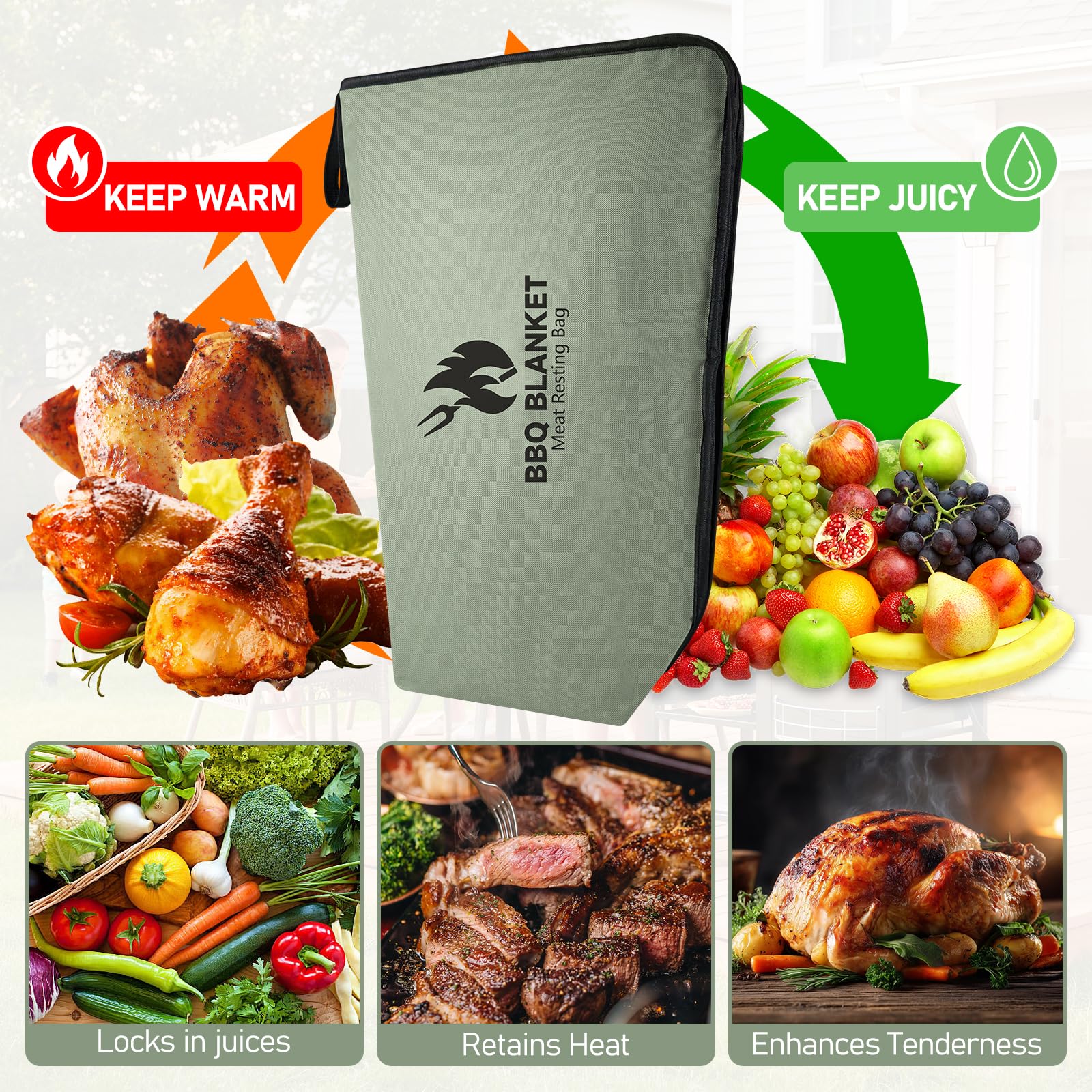 BANGIE BBQ Blanket heavy-duty Oxford fabric adds durable, professional-grade protection