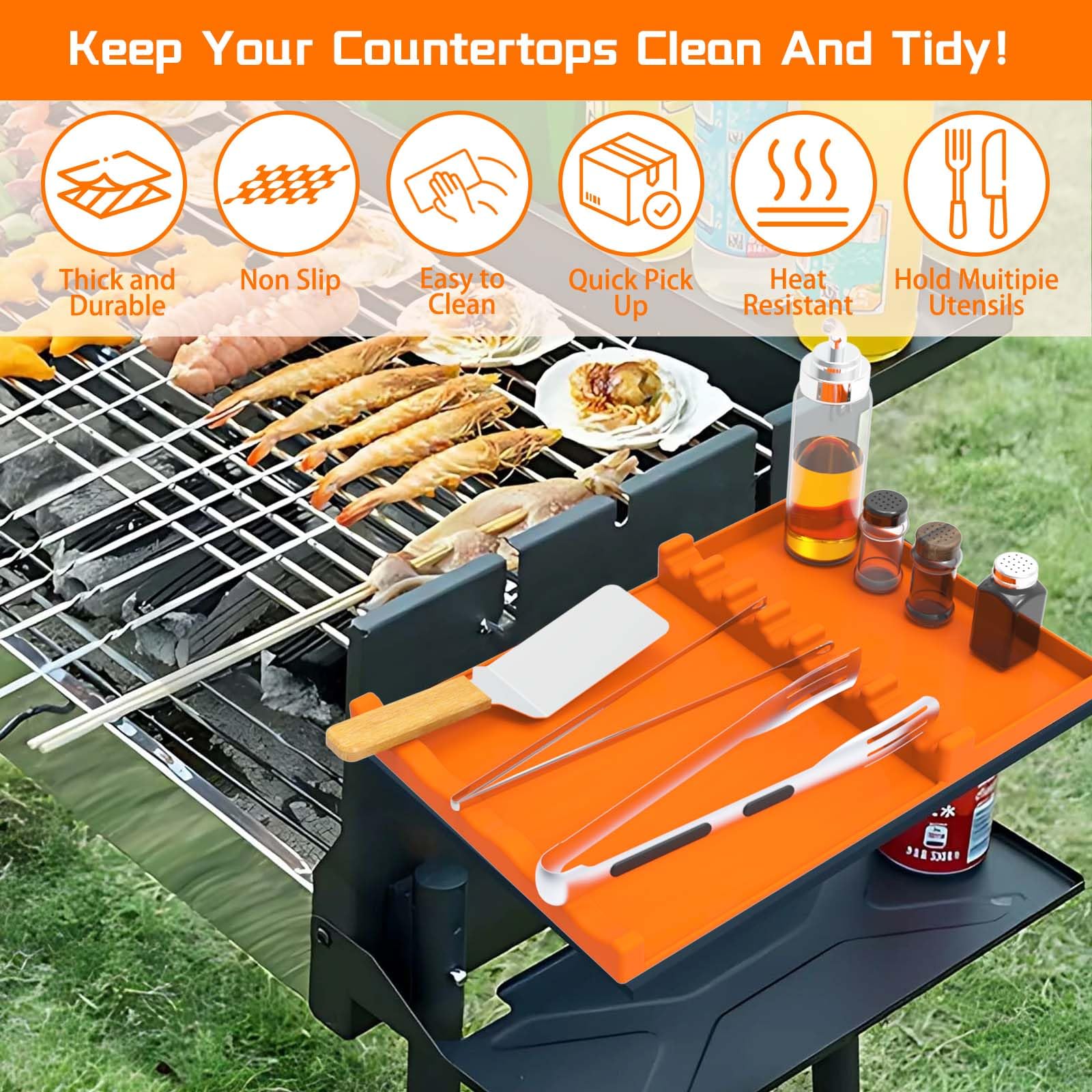 BANGIE grill mat easy to clean and dishwasher safe