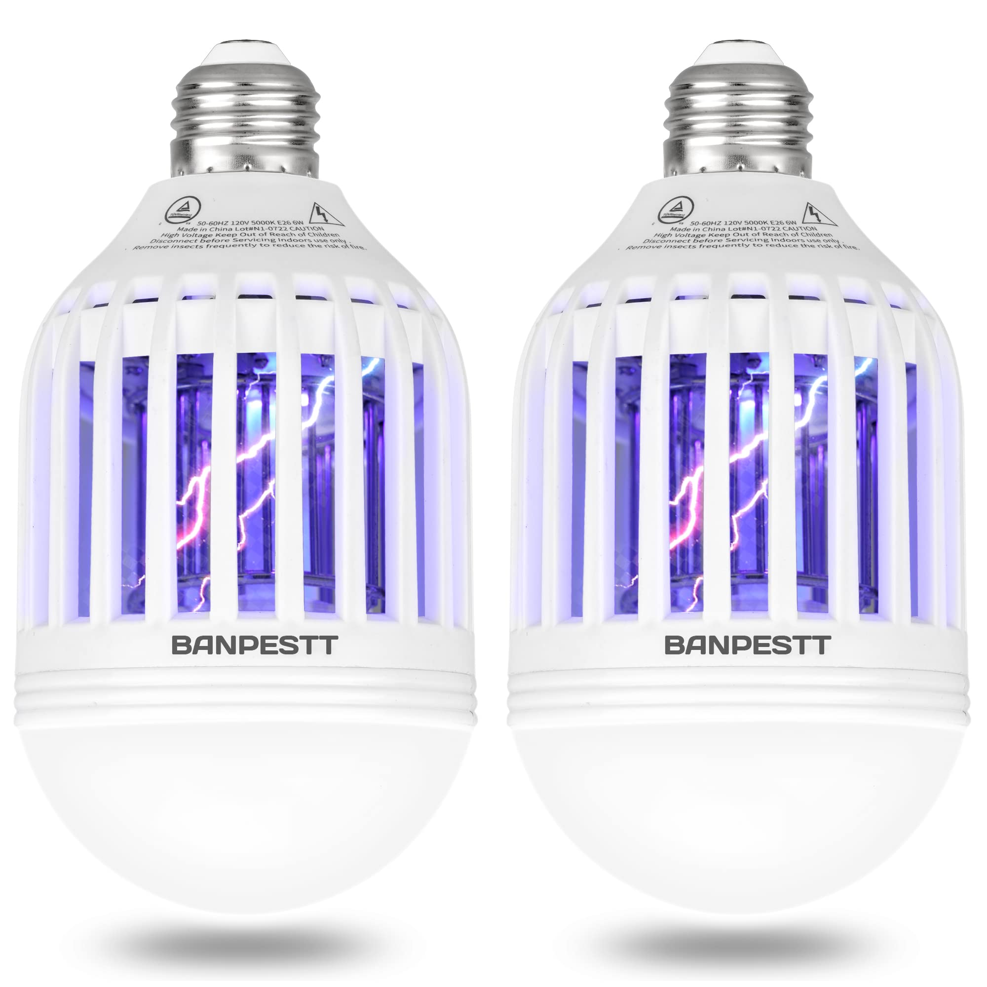 BANPESTT 2-in-1 bug zapper lightbulb with plug-and-play setup for indoor use