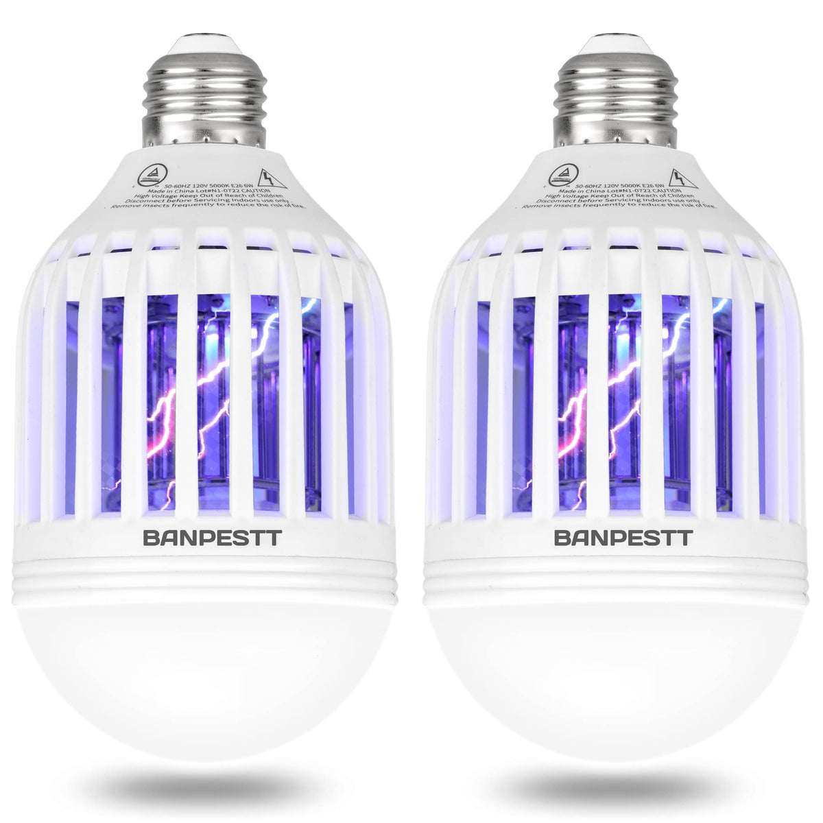 BANPESTT 2-in-1 bug zapper lightbulb with plug-and-play setup for indoor use
