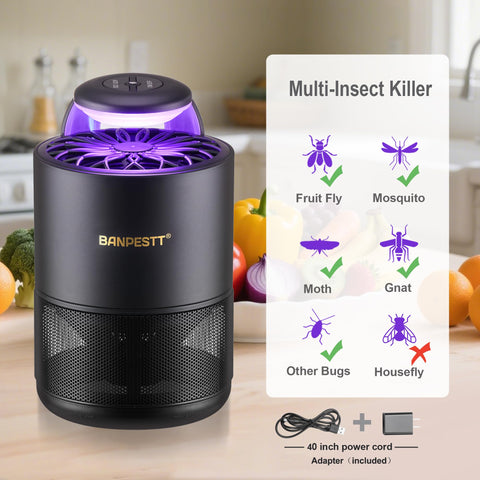 BANPESTT dusk-dawn sensor setup shows energy-efficient insect control.