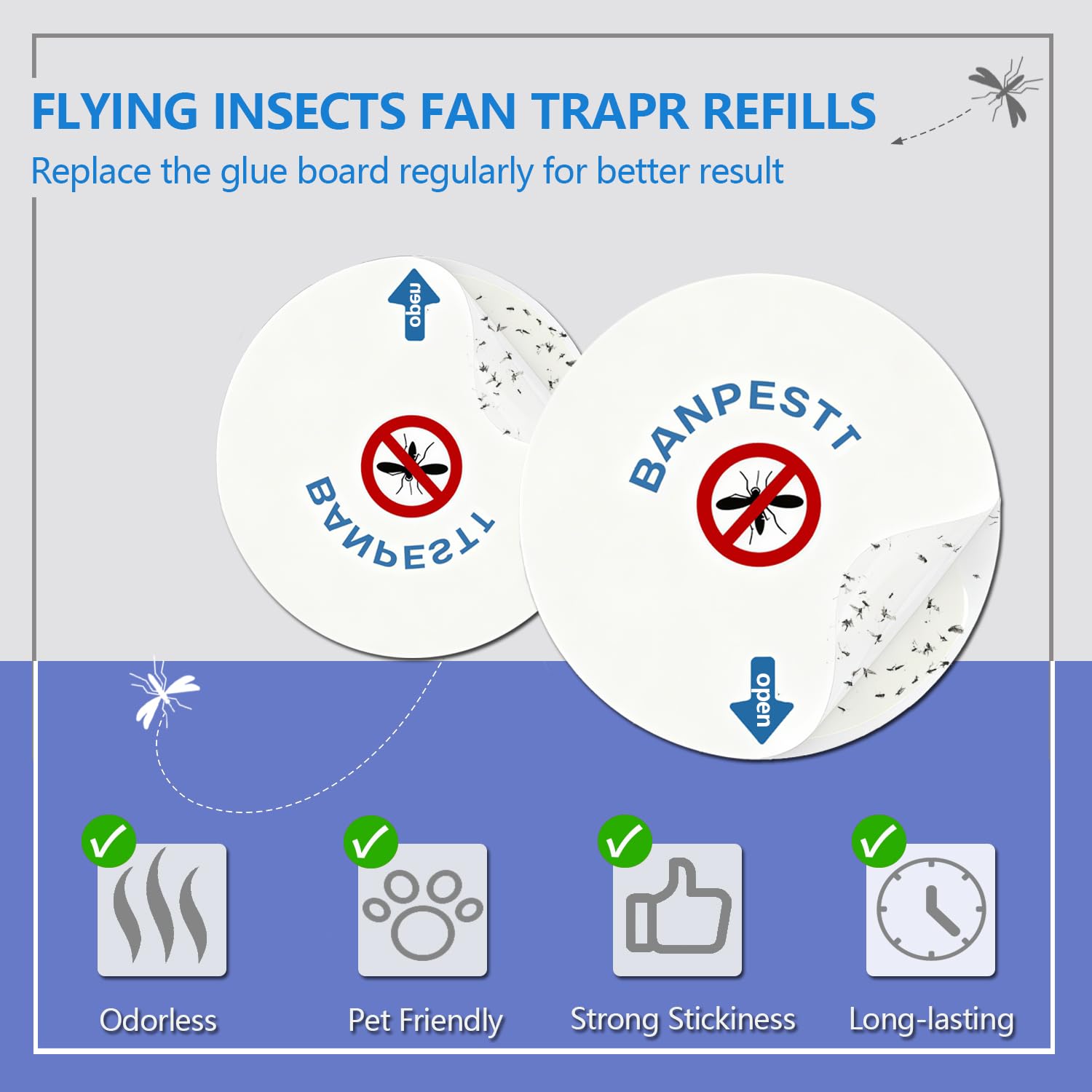 BANPESTT odor-free glue keeps living spaces clean and pest-free.