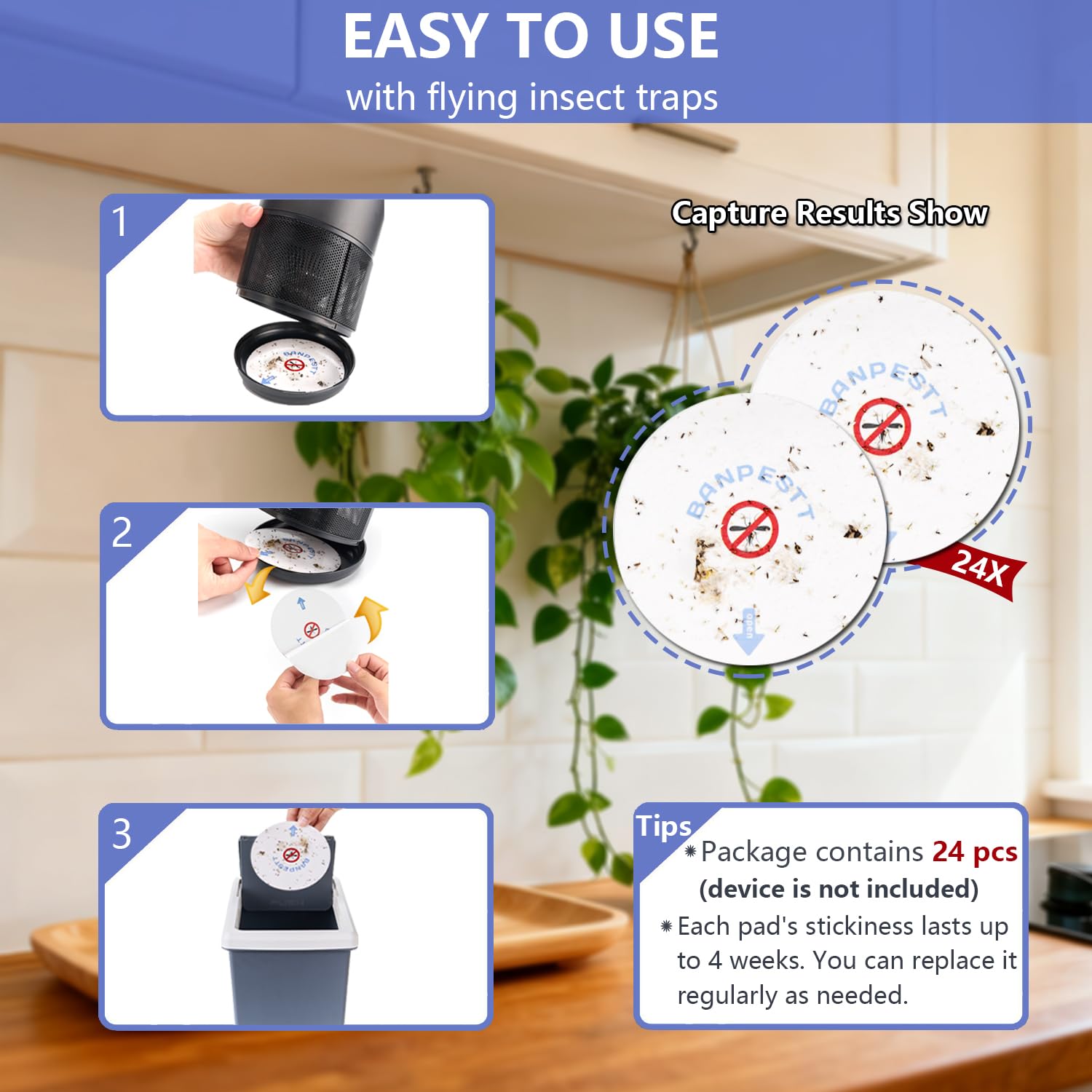BANPESTT quick-install peel-and-place refill for fast setup.