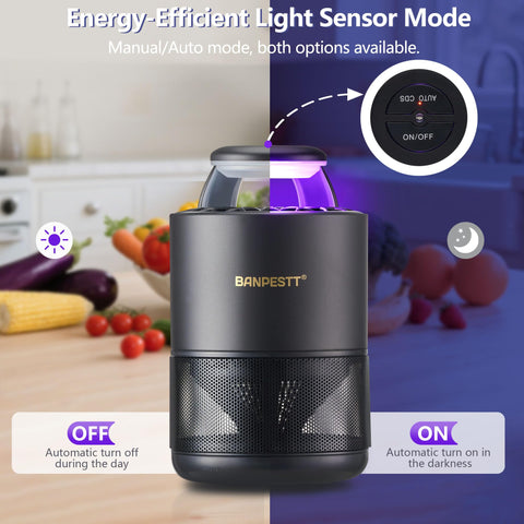 BANPESTT UV light attracting insects highlights lure efficiency.