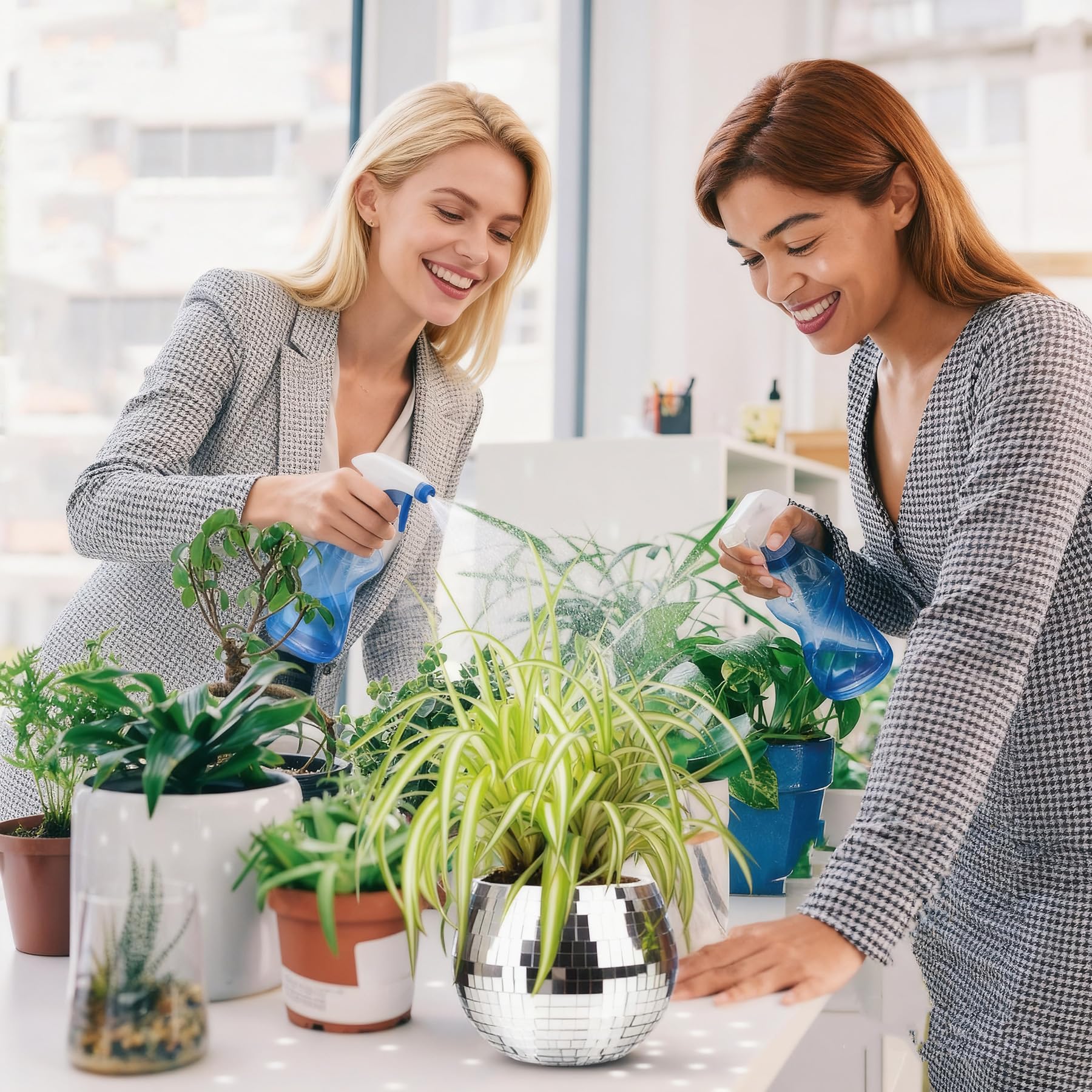 Baobyao disco ball planter opening irrigation for easy, spill-free filling.
