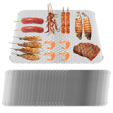 BaokiTook grill toppers set 16x12 grid design for even cooking