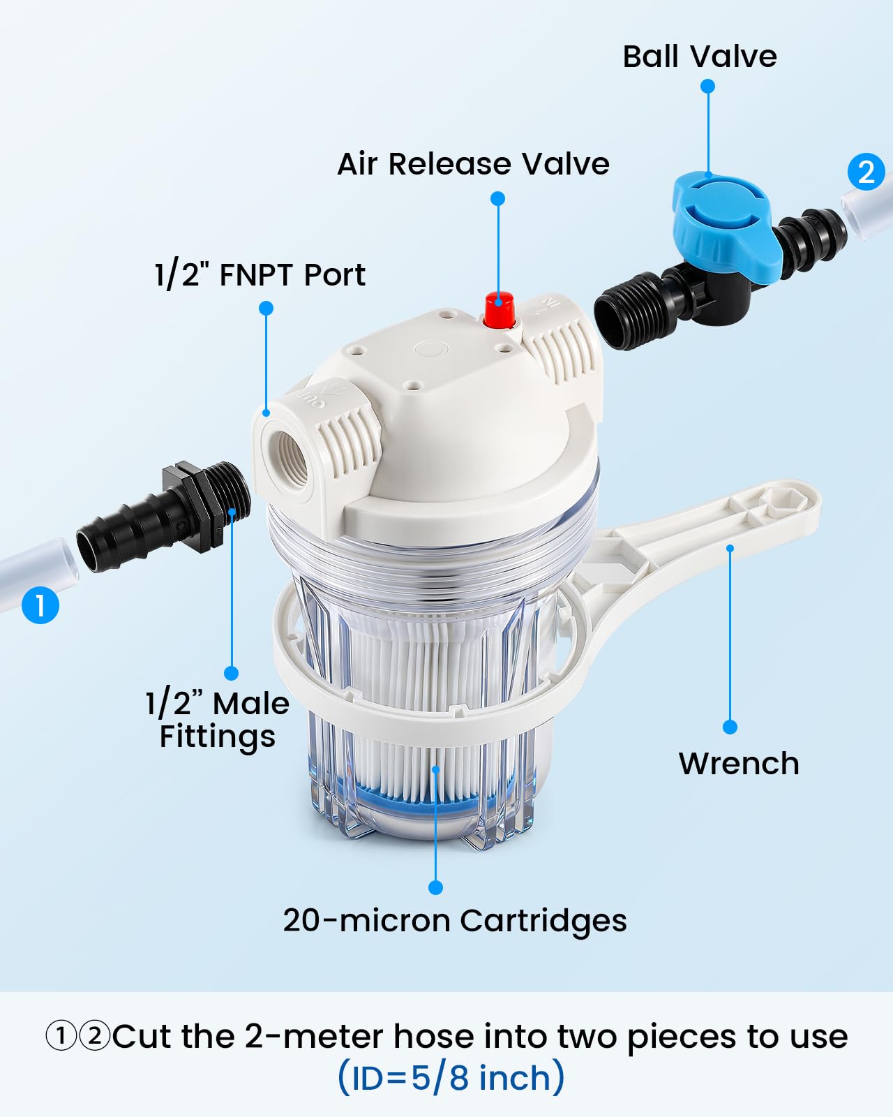 BAOSHISHAN filter housing with air valve primed for smooth filtration.