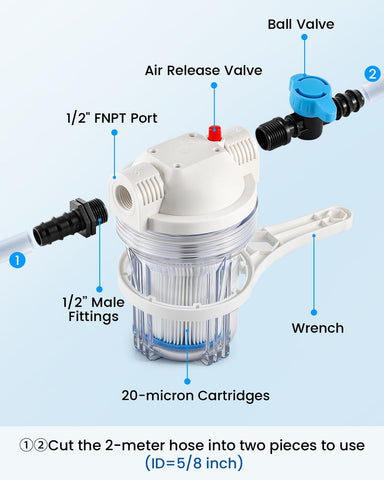 BAOSHISHAN filter housing with air valve primed for smooth filtration.