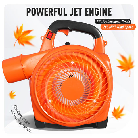 Baotree leaf blower 475-cfm-airflow supports quick cleanup of wet leaves.