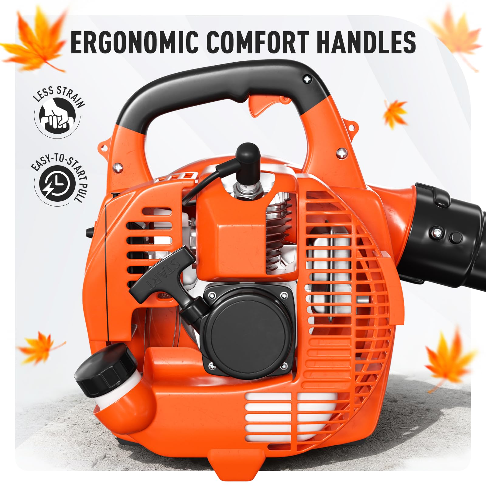Baotree leaf blower easy-start-system simplifies beginnings with less effort.
