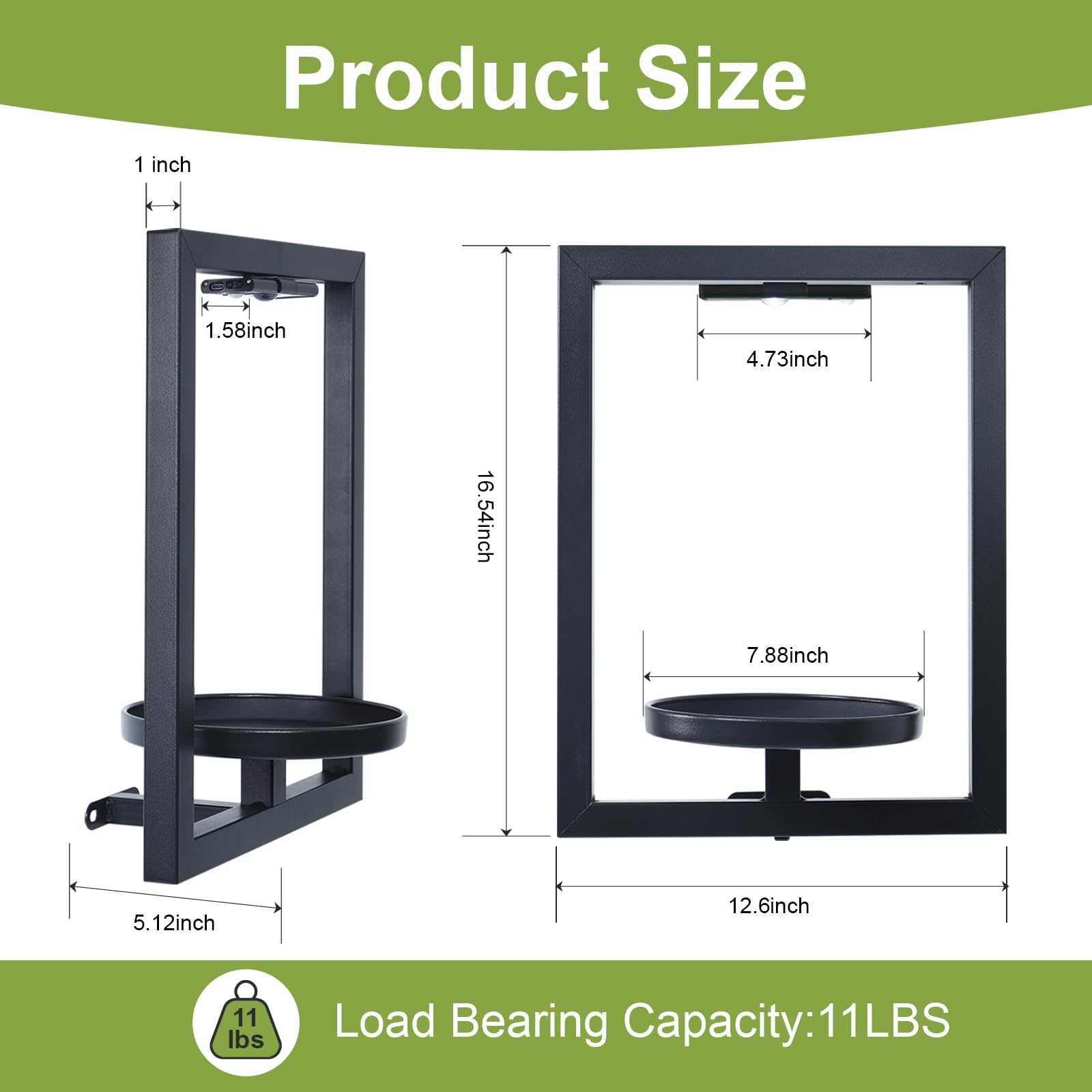 BAOYOUNI modern floating plant stand displaying greenery with ambient glow.