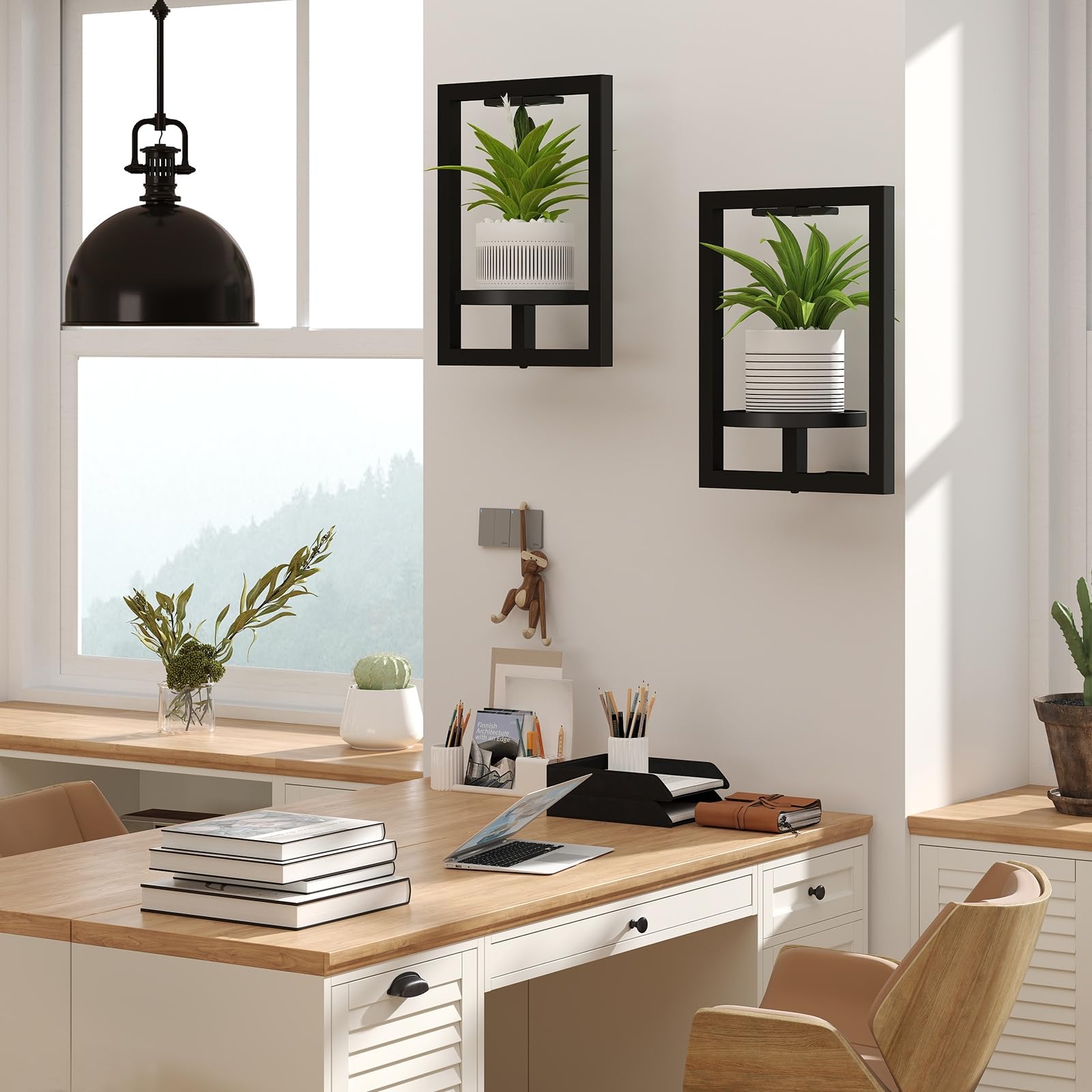 BAOYOUNI picture-frame light design highlights framed plants and photos.