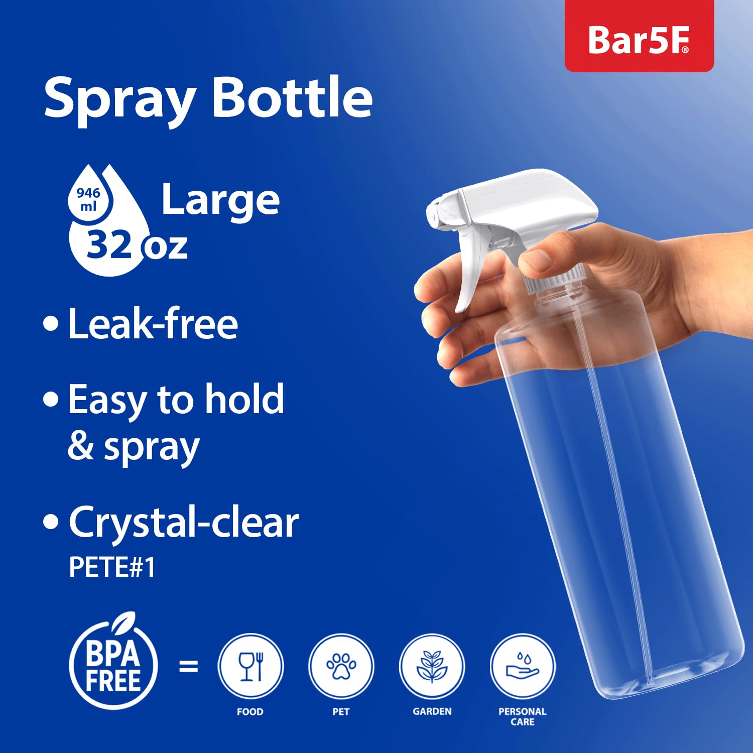 Bar5F leak-proof bottle made of BPA-free plastic for secure solutions