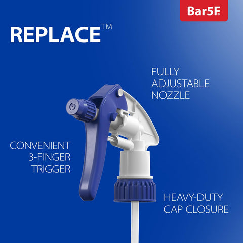 Bar5F multi-use cleaning application on surfaces like countertops and windows