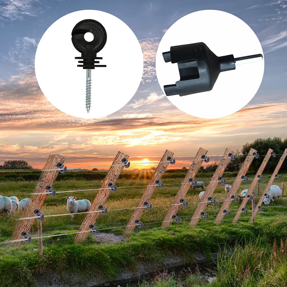 Barafat fence insulator supporting pasture, yard, and farm fencing options.