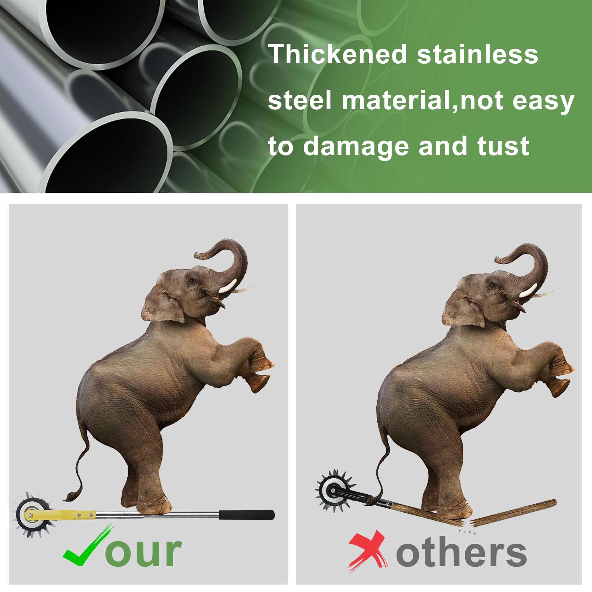 BARAYSTUS adjustable height settings adapt to your height and edging needs.
