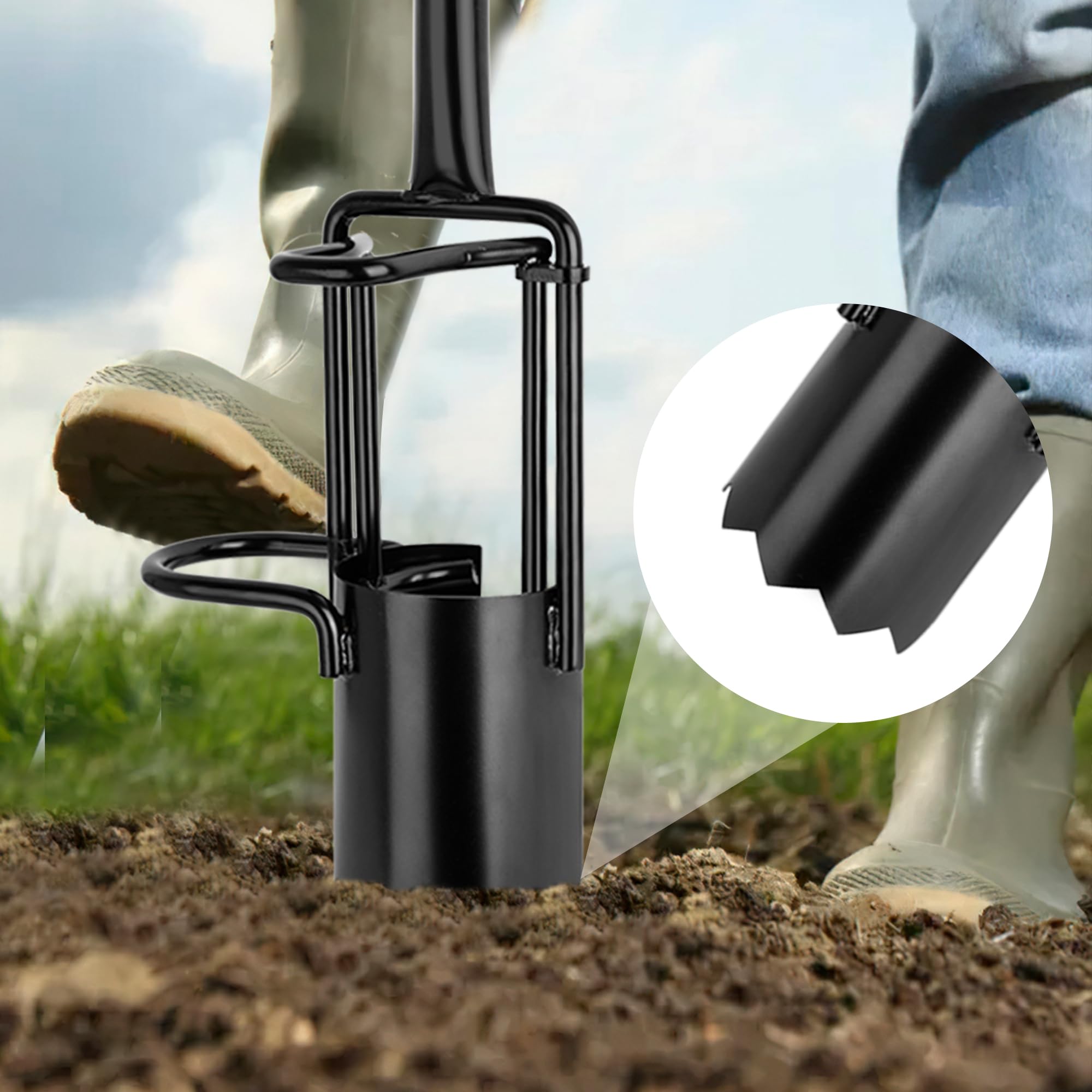 BARAYSTUS planter with double pedal reduces hand strain during digging