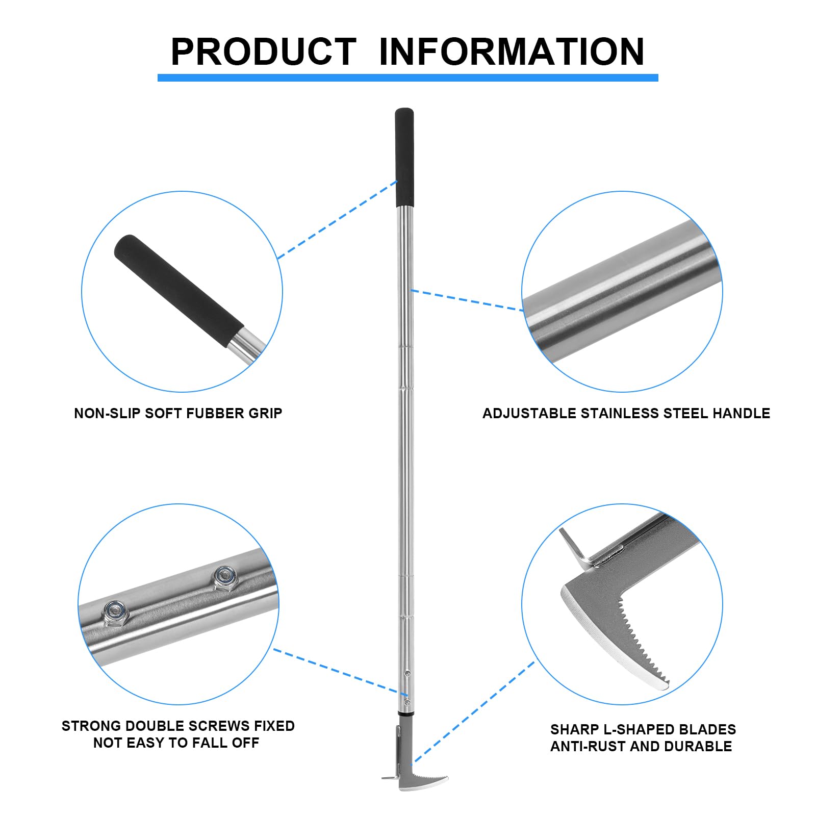 BARAYSTUS high-carbon steel blade slices through moss and soil