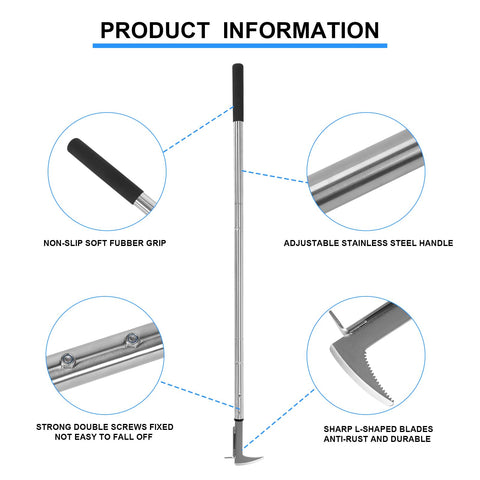 BARAYSTUS high-carbon steel blade slices through moss and soil