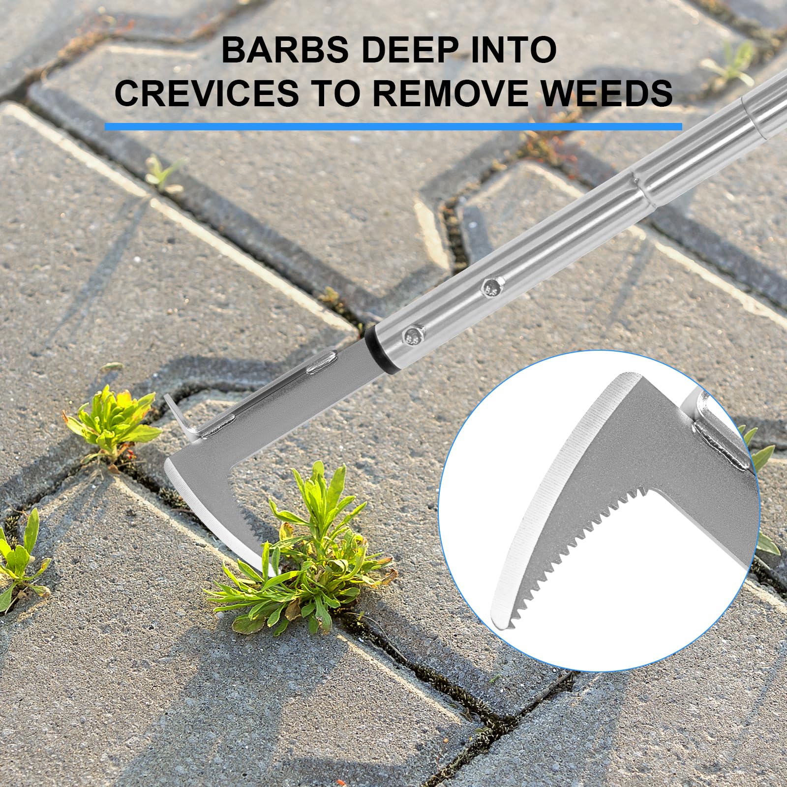 BARAYSTUS long-handle design reduces bending to reach tight gaps