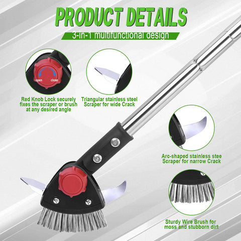 BARAYSTUS Crack Weeder ideal for driveways, patios, and sidewalks.