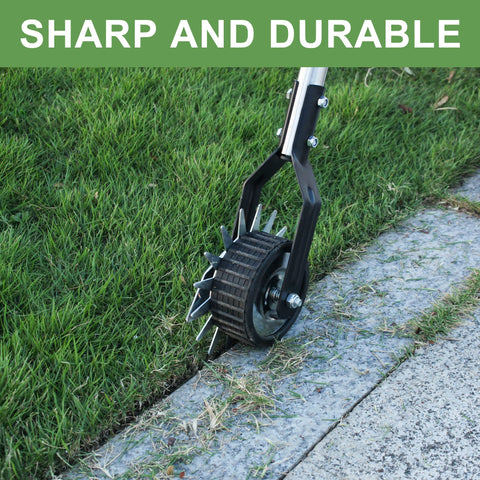 BARAYSTUS edger height settings displayed for adjustable reach.