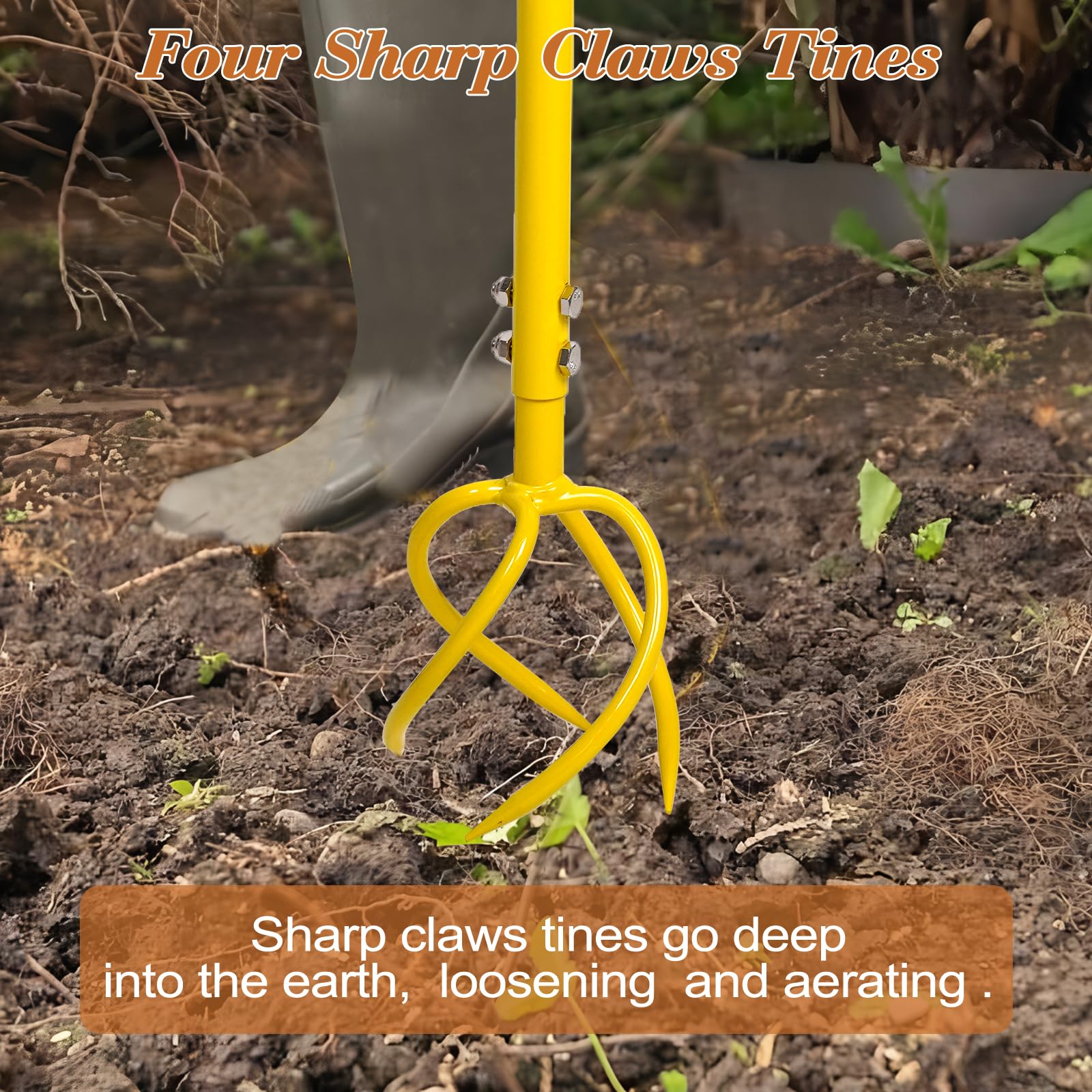 Baraystus Garden Hand Tiller sturdy structure ensures reliable use without wobble.