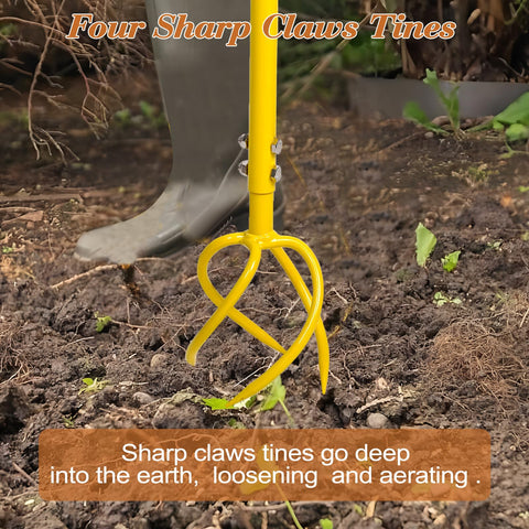 Baraystus Garden Hand Tiller sturdy structure ensures reliable use without wobble.